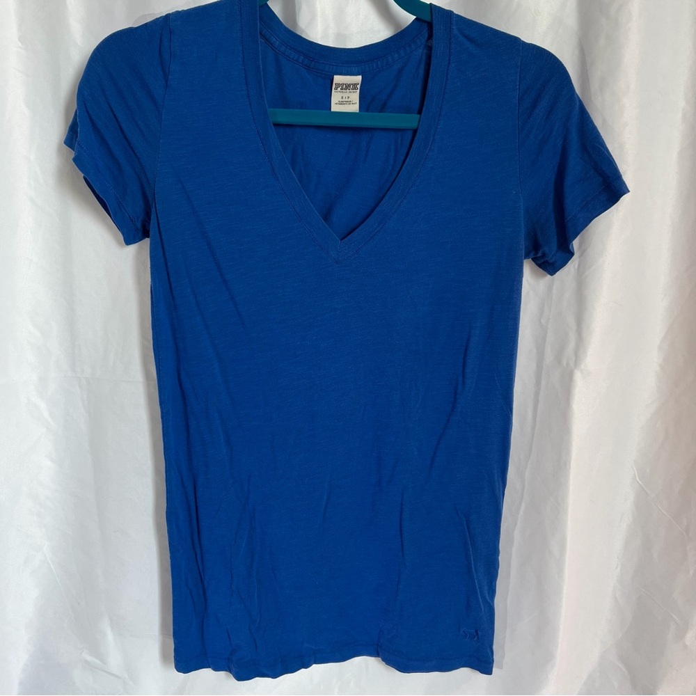 Pink V Neck Tee Shirt Sleepwear Style Super Soft